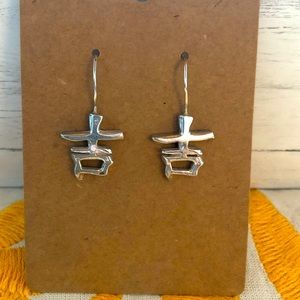 Handmade Silver LUCKY Earrings